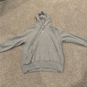 Grey Nike Women's Sportswear Over-Oversized Pullover Hoodie - Size XS